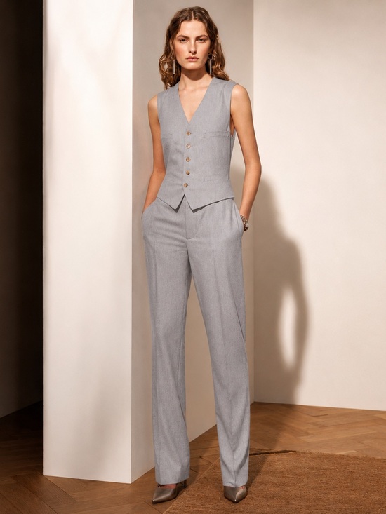 Ralph Lauren Purple Label Pants - Ralph Lauren Collection Purple Label Wool Jumpsuit Tuxedo Vest Pants Suit Gray 0
